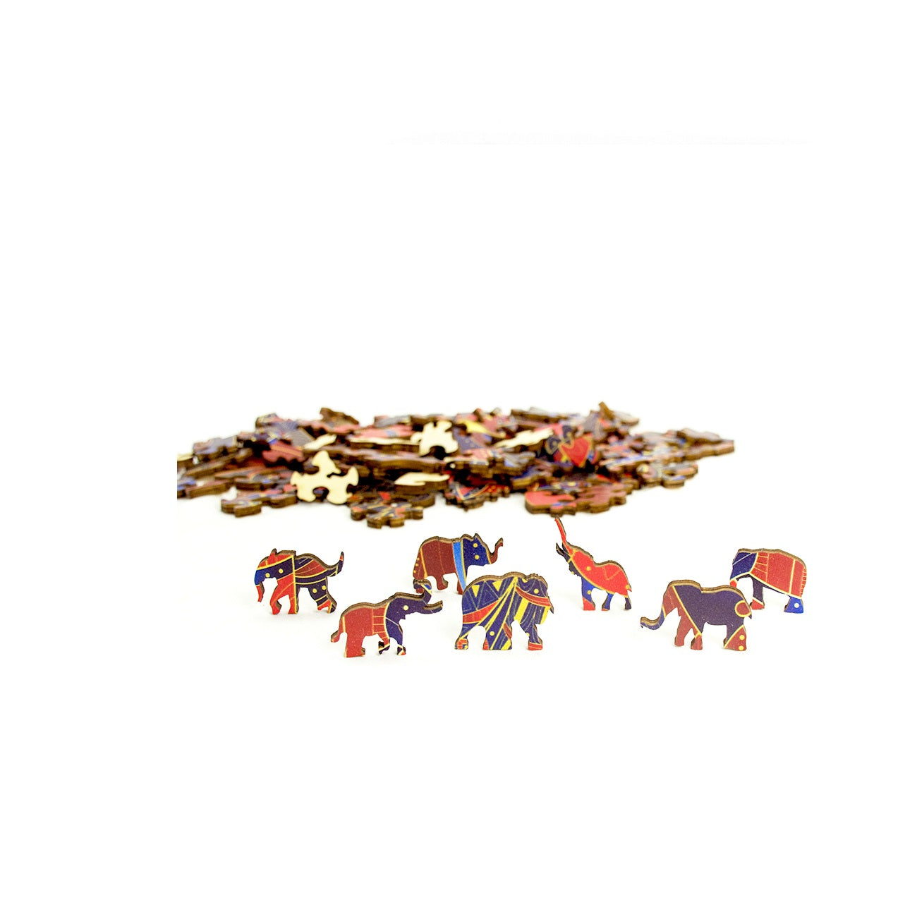 Rainbow Wooden Jigsaw - Elephant