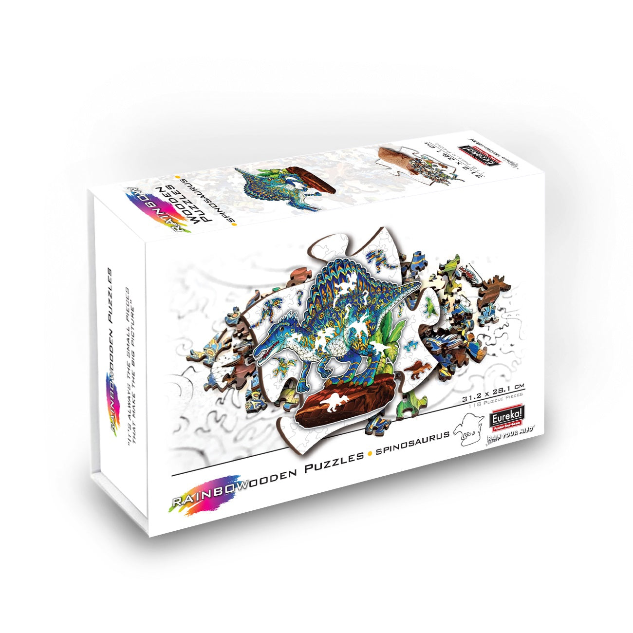 Rainbow Wooden Jigsaw - Spinosaurus - 118 Pieces