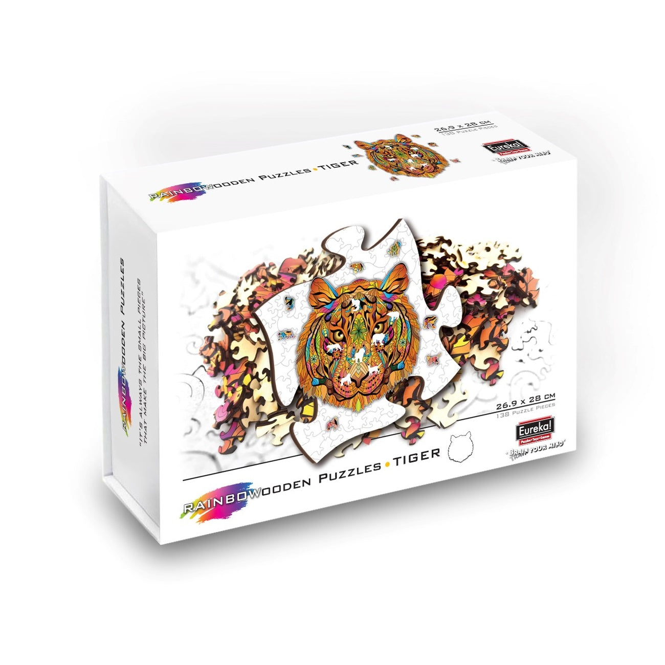 Rainbow Wooden Jigsaw - Tiger