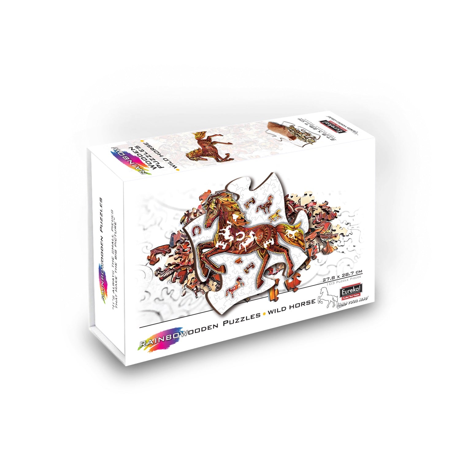 Rainbow Wooden Jigsaw - Wild Horse - 103 Pieces