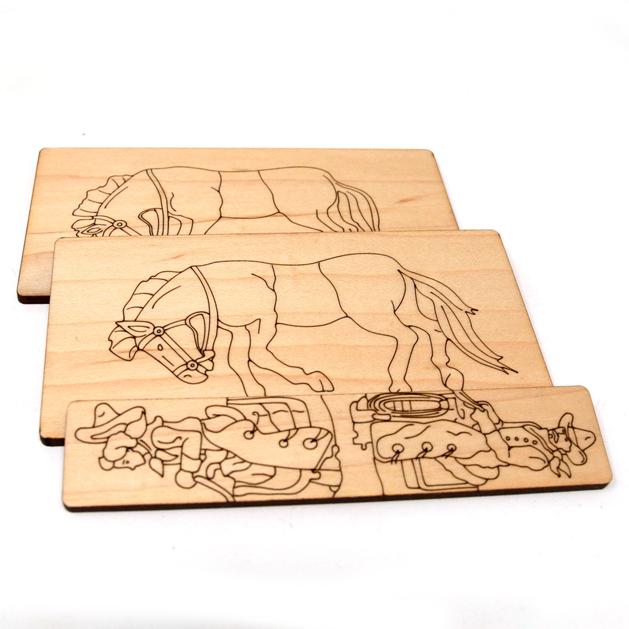 Saddle The Horses Puzzle Wood Set - Sam Lloyd & PT Barnum 1872