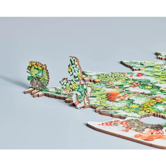 Snowy Fir Tree Vine Cut Jigsaw Puzzle