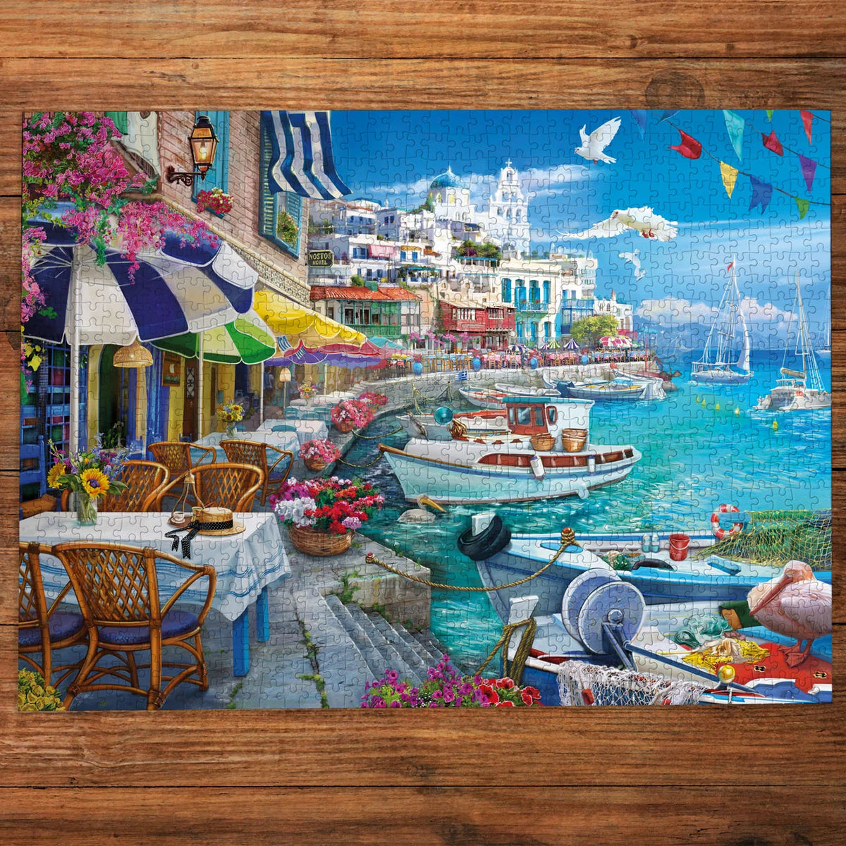 Sun Over The White Harbour Jigsaw - 1000 Pieces