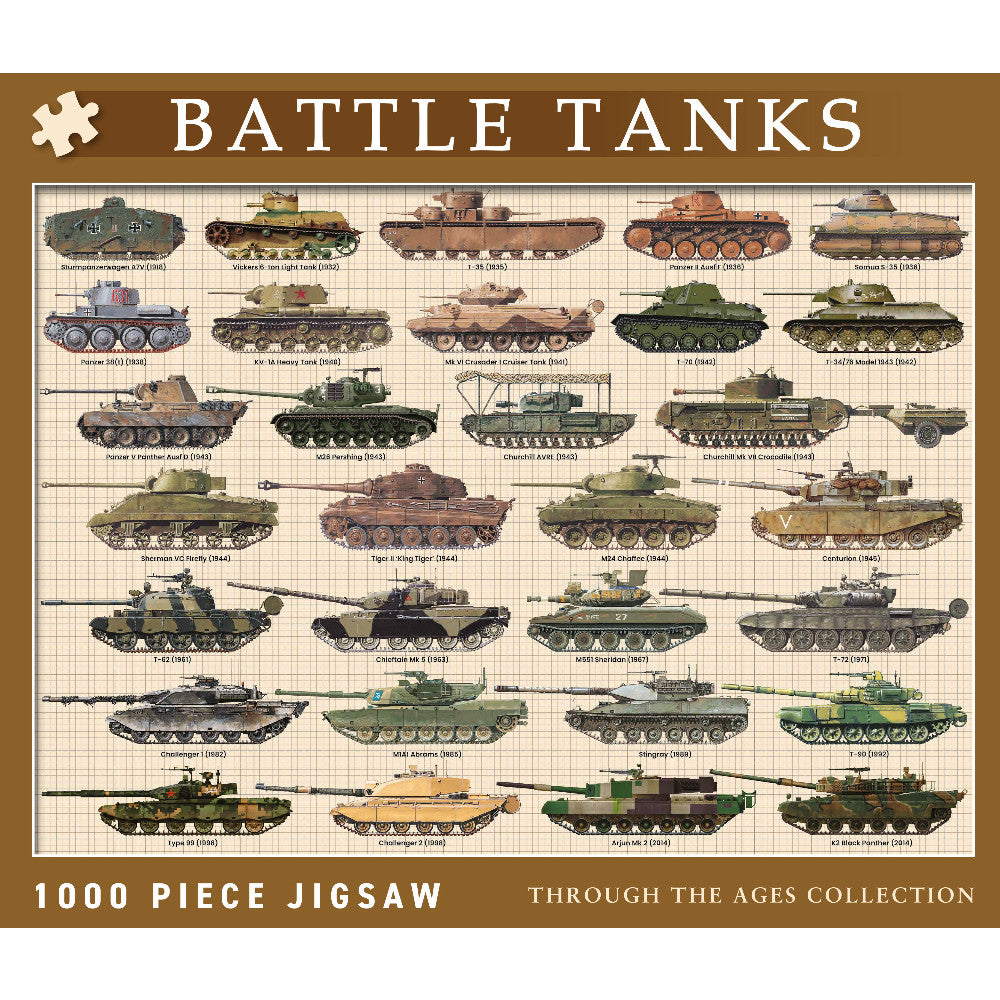 Battle Tanks Jigsaw - 1000 Pieces