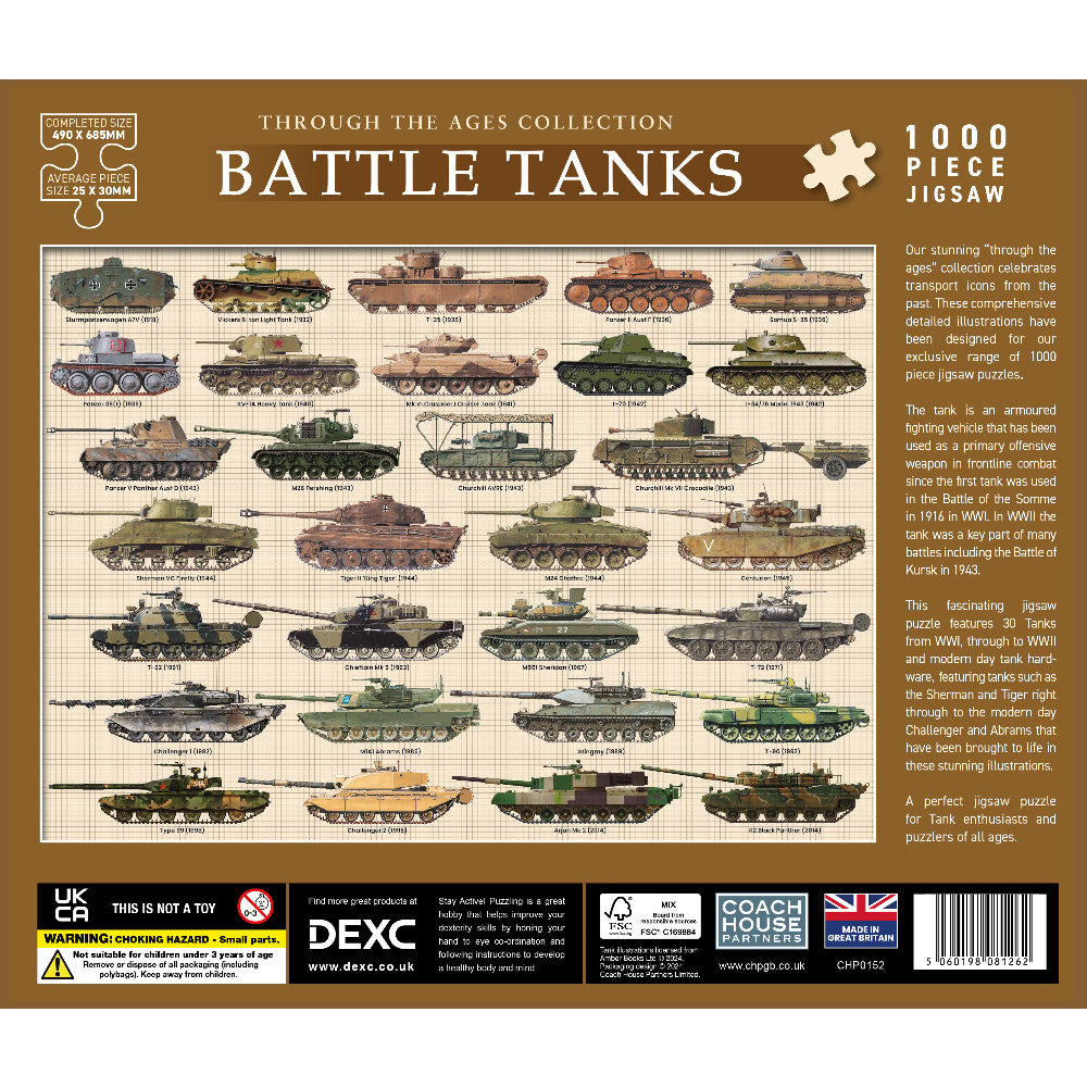 Battle Tanks Jigsaw - 1000 Pieces