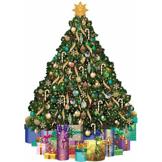 Tree-ditional Golden Christmas Jigsaw Puzzle