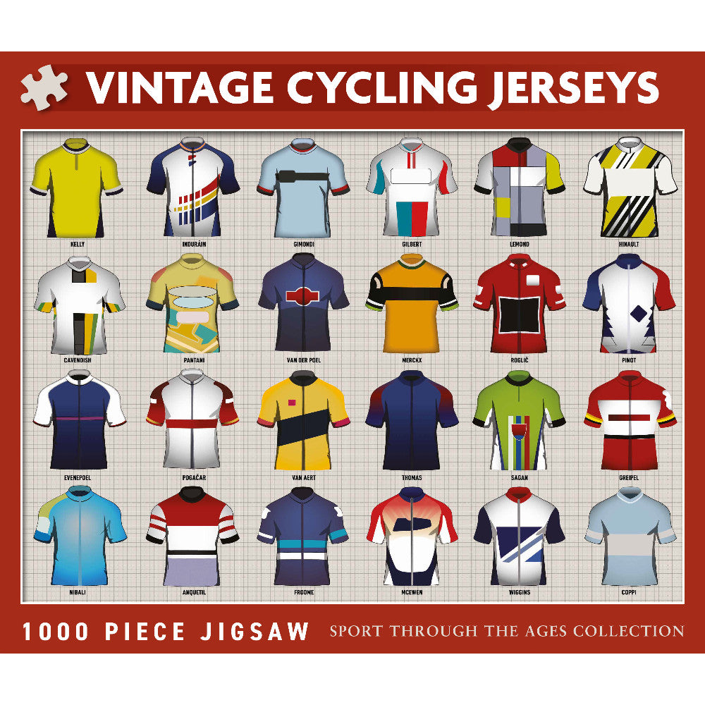 Vintage Cycling Jerseys Jigsaw - 1000 Pieces