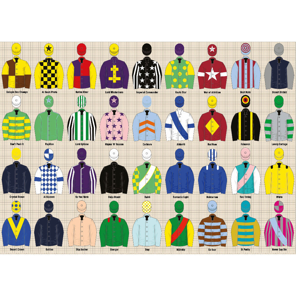 Vintage Jockey Silks Jigsaw - 1000 Pieces