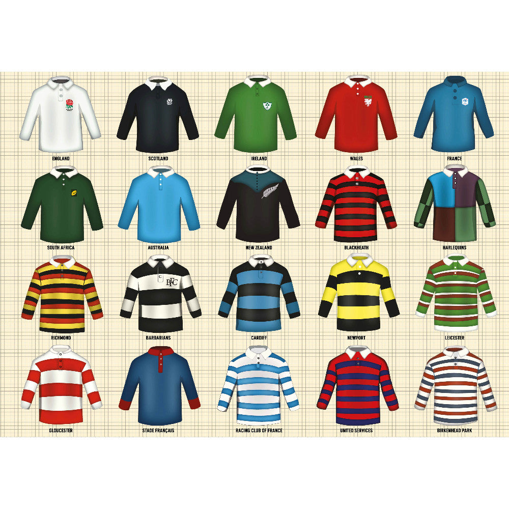 Vintage Rubgy Shirts Jigsaw - 1000 Pieces