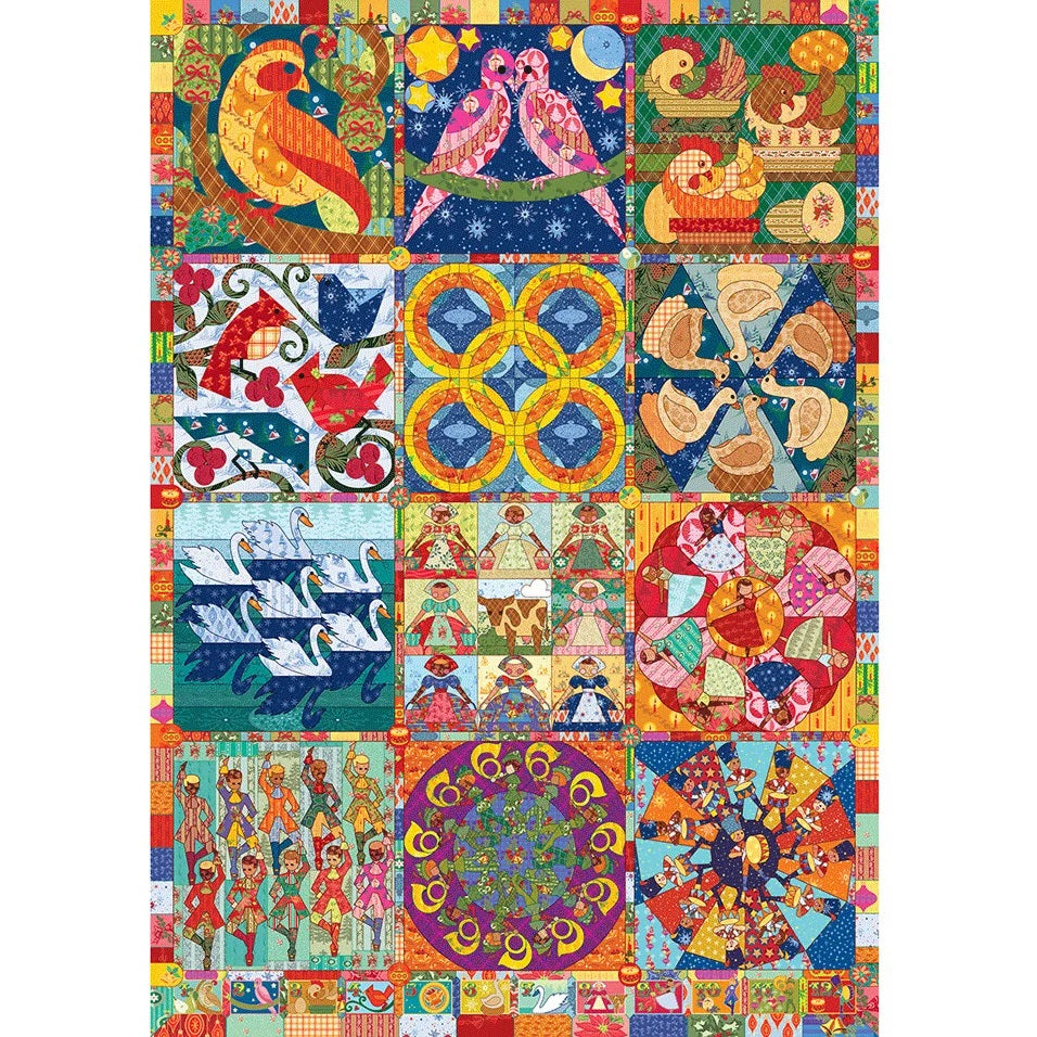 Twelve Days Quilt Jigsaw Puzzle