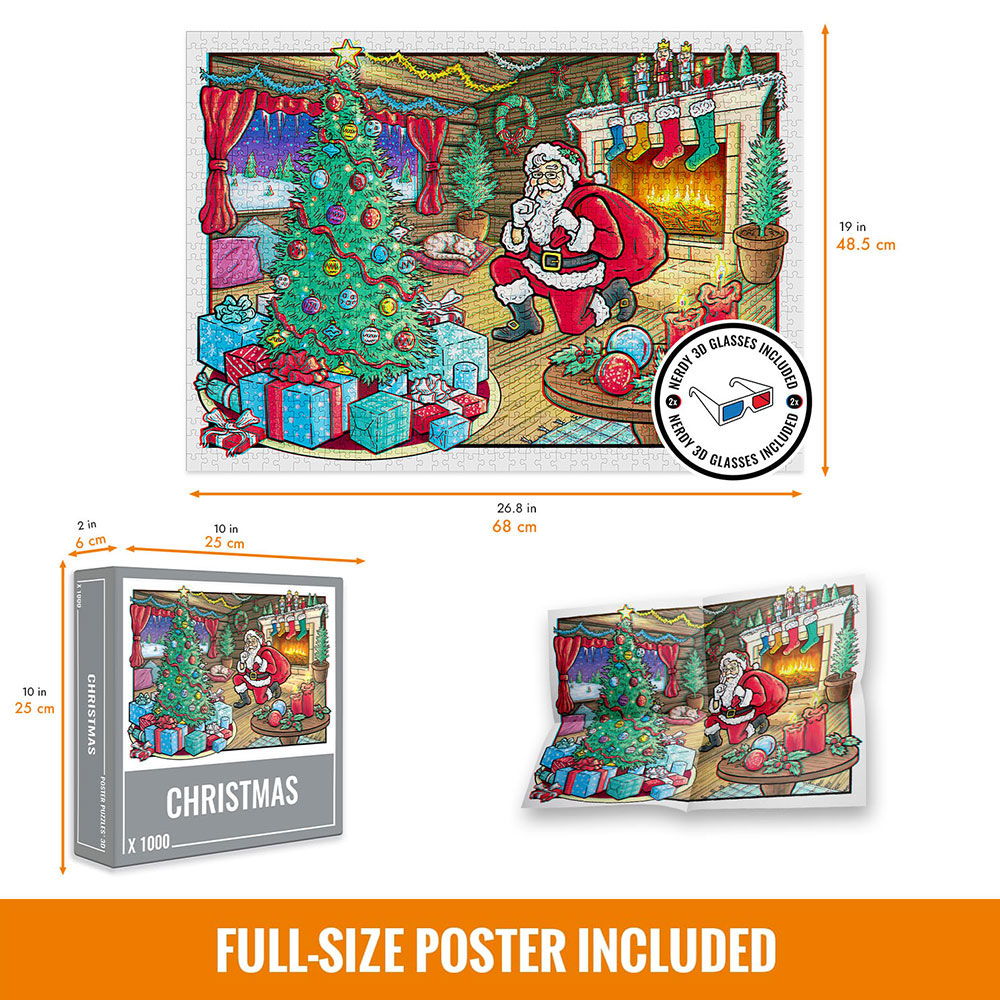 Christmas 3D Jigsaw Puzzle - 1000 Pieces