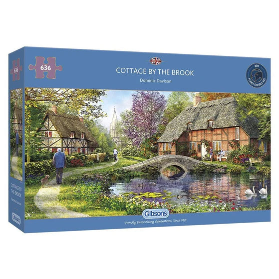 Cottage By The Brook Panoramic Jigsaw - 636 Pieces